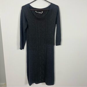 Athleta Cashmere Blend Cable Knit Sweater Dress
